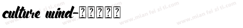 culture wind字体转换